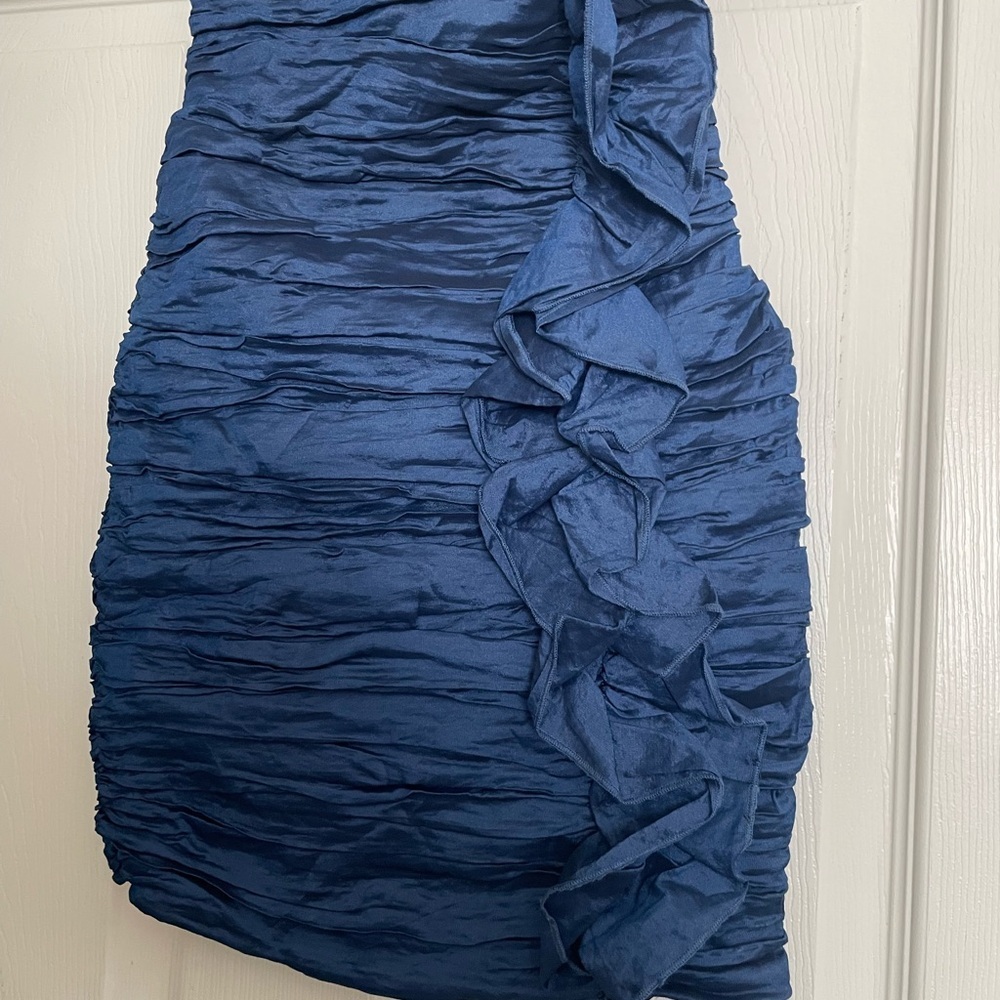 bebe Blue Mini Dress size XXS Feminine Chic and Classic - Picture 2 of 7
